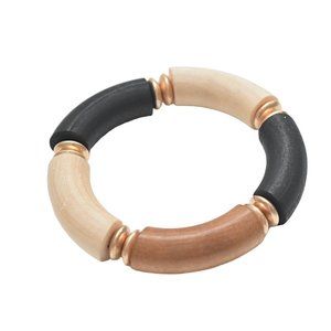 Tarrasa Tri-Color Wood Stretch Bracelet